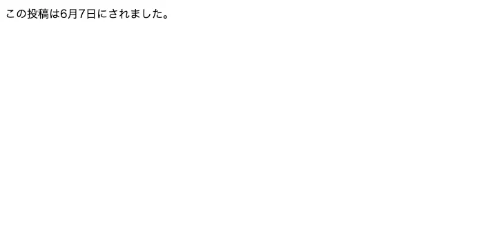 日付の表示例